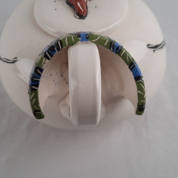 Whimsical Studio Art Pottery Turkey/Chicken Tea Pot - One of a Kind - Picture 7 of 10